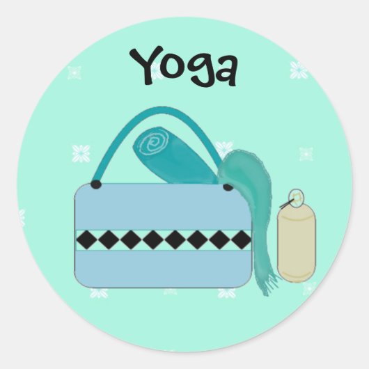 Sticker Rond Yoga mignon (Devant)