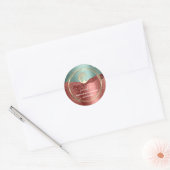 Sticker Rond Yoga Mindfulist Couch Gold Rose Turquoise (Enveloppe)