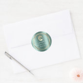 Sticker Rond Yoga Mindfulist Rose de canapé Turquoise (Enveloppe)