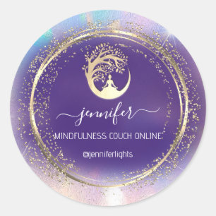 Sticker Rond Yoga Mindfulness
