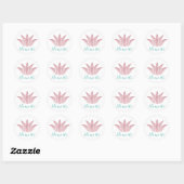 Sticker Rond Yoga Namaste Lotus Flower (Feuille)