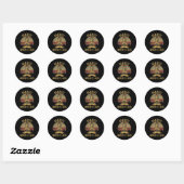 Sticker Rond Yoga Namaste Mère F (Feuille)
