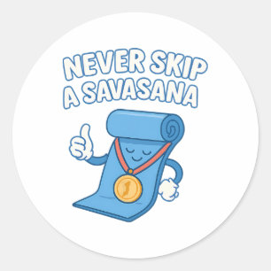 Sticker Rond Yoga Nouveauté Ne sautez jamais une lettre de bull