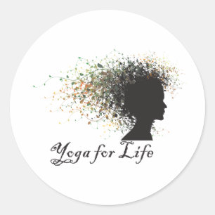Sticker Rond Yoga pendant la vie