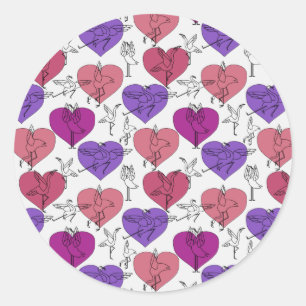 Sticker Rond Yoga pose motif Yoga motif transparent 4