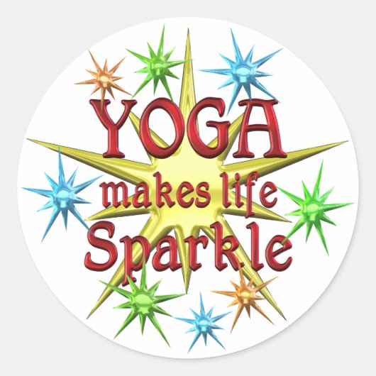 Sticker Rond Yoga Sparkles (Devant)