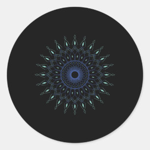 Sticker Rond Yoga Spirituel Géométrie Sacrée Hindou Pilates Yog
