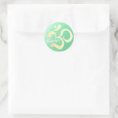 Sticker Rond Yoga Studio Méditation Instructeur Vie Coach OM (Sac)