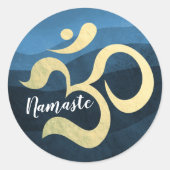 Sticker Rond Yoga Studio Méditation Instructeur Vie Entraîneur  (Devant)