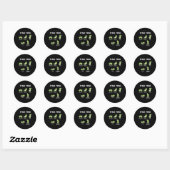 Sticker Rond Yoga T-rex (Feuille)