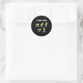 Sticker Rond Yoga T-rex (Sac)