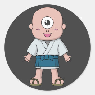 Sticker Rond Yokai Hitotsume-kozou (Enfant à un oeil)