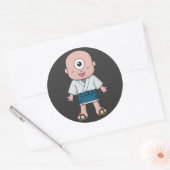 Sticker Rond Yokai Hitotsume-kozou (Enfant à un oeil) (Enveloppe)