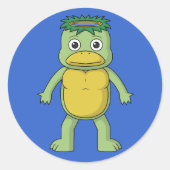 Sticker Rond Yokai Kappa (Imp) (Devant)