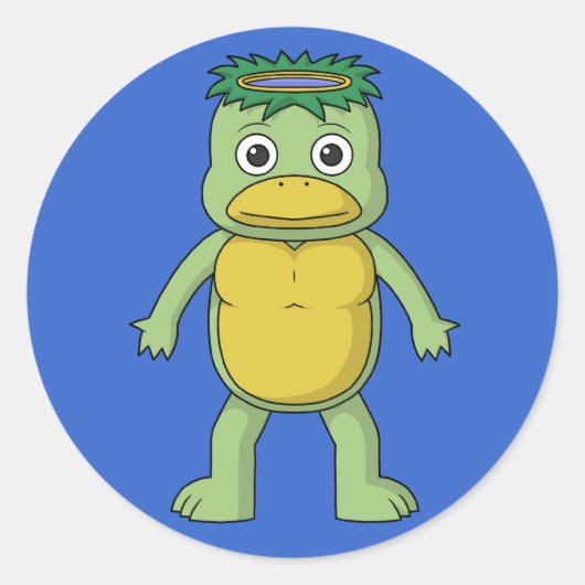 Sticker Rond Yokai Kappa (Imp) (Devant)