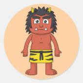 Sticker Rond Yokai Oni (Ogre) (Devant)