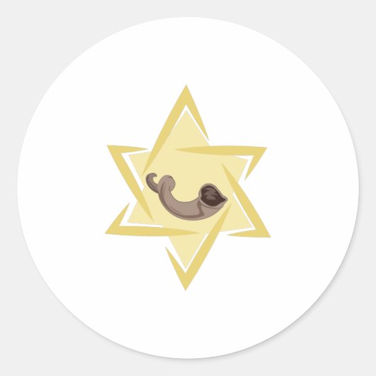 Sticker Rond Yom Kippur Horn (Devant)