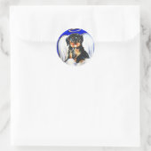 Sticker Rond Yorkie Poo Ange (Sac)