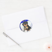 Sticker Rond Yorkie Poo Ange (Enveloppe)