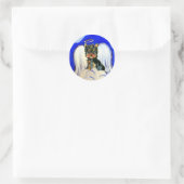 Sticker Rond Yorkie Poo Ange (Sac)