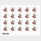 Sticker Rond Yorkie Voyager Paris (Feuille)