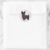 Sticker Rond Yorkshire Terrier (Sac)