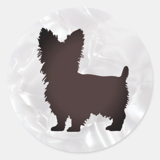 Sticker Rond Yorkshire Terrier (Devant)