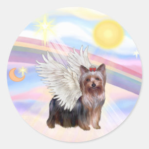 Sticker Rond Yorkshire Terrier