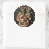Sticker rond Yorkshire Terrier (Sac)
