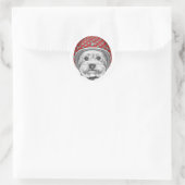 Sticker Rond Yorkshire Terrier Daredevil (Sac)