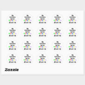 Sticker Rond Yorkshire Terrier Walks Design (Feuille)