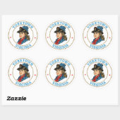 Sticker Rond Yorktown Virginia Colonial (Feuille)