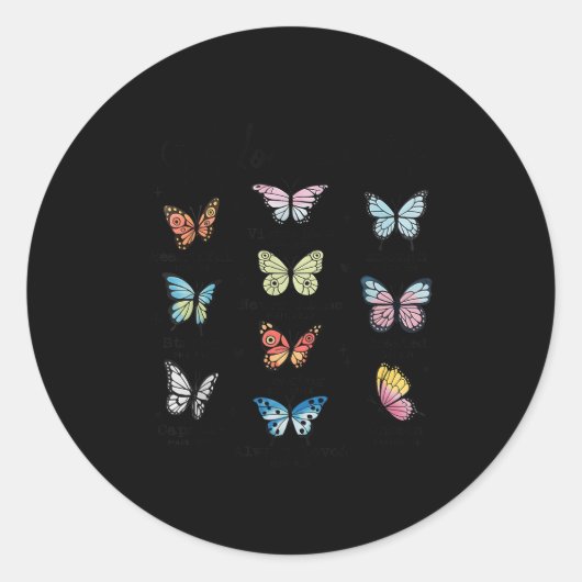 Sticker Rond You Are Butterfly Beautiful Christian Religious Bi (Devant)