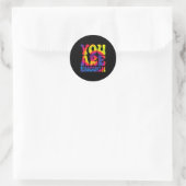 Sticker Rond You Are Enough Funny Motivational Tie Dye  (Sac)