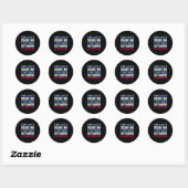 Sticker Rond You Can't E Me I Have Three Crazy Daughters  (Feuille)