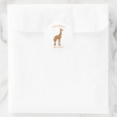 Sticker Rond You Giraffe Me Crazy Funny Zoo Safari Animal Pun (Sac)