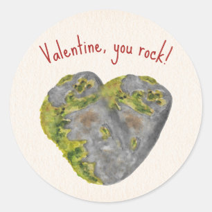 Sticker Rond You Rock Heart Kids Classroom Valentine