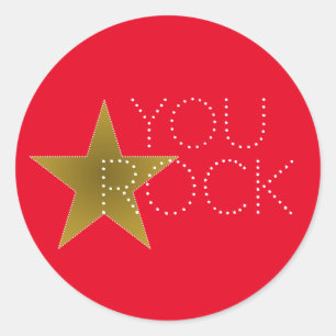 Sticker Rond You Rock Star Movie Red Carpet Anniversaire