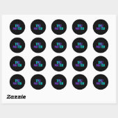 Sticker Rond You - Suicide Prevention Teal Purple Awareness Rib (Feuille)