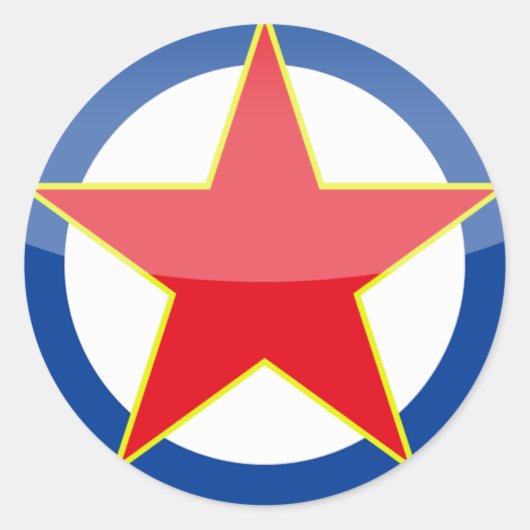 Sticker Rond Yougoslavie - rétro (Devant)