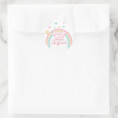 Sticker Rond Young Wild Three Retro Summer Rainbow (Sac)