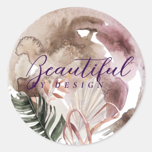 Sticker Rond Your Beautiful Logo here (Devant)