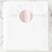 Sticker Rond Your Custom Text Elegant Template Blank Rose Gold (Sac)