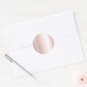 Sticker Rond Your Custom Text Elegant Template Blank Rose Gold (Enveloppe)