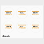 Sticker Rond Your Dedication Is Greatly Appreciated bl (Feuille)