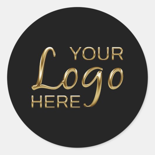 Sticker Rond Your Logo Image Here Black (Devant)