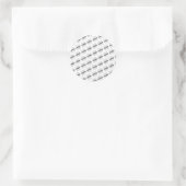 Sticker Rond Your Logo Simple Repeating Diagonal Pattern (Sac)