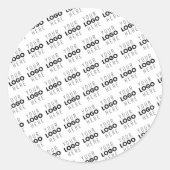 Sticker Rond Your Logo Simple Repeating Diagonal Pattern (Devant)