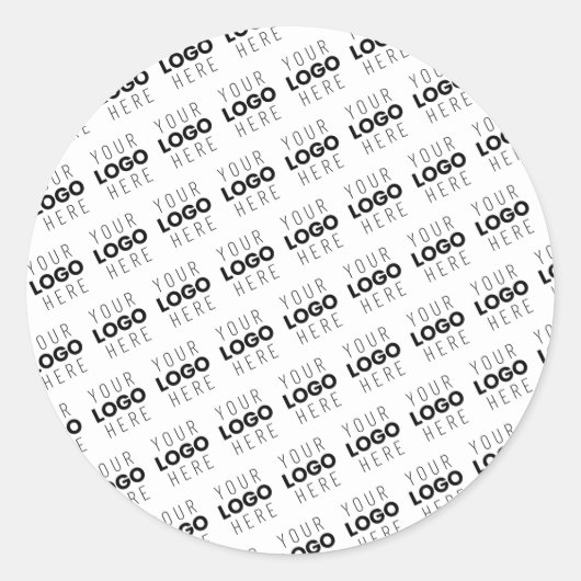 Sticker Rond Your Logo Simple Repeating Diagonal Pattern (Devant)