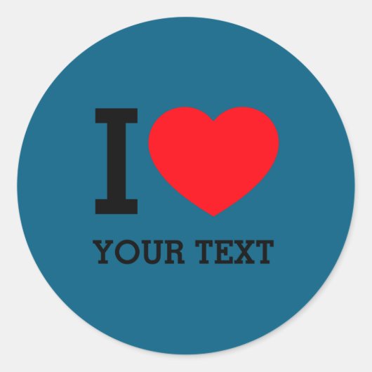 Sticker Rond Your Own Funny I Love Baby  (Devant)